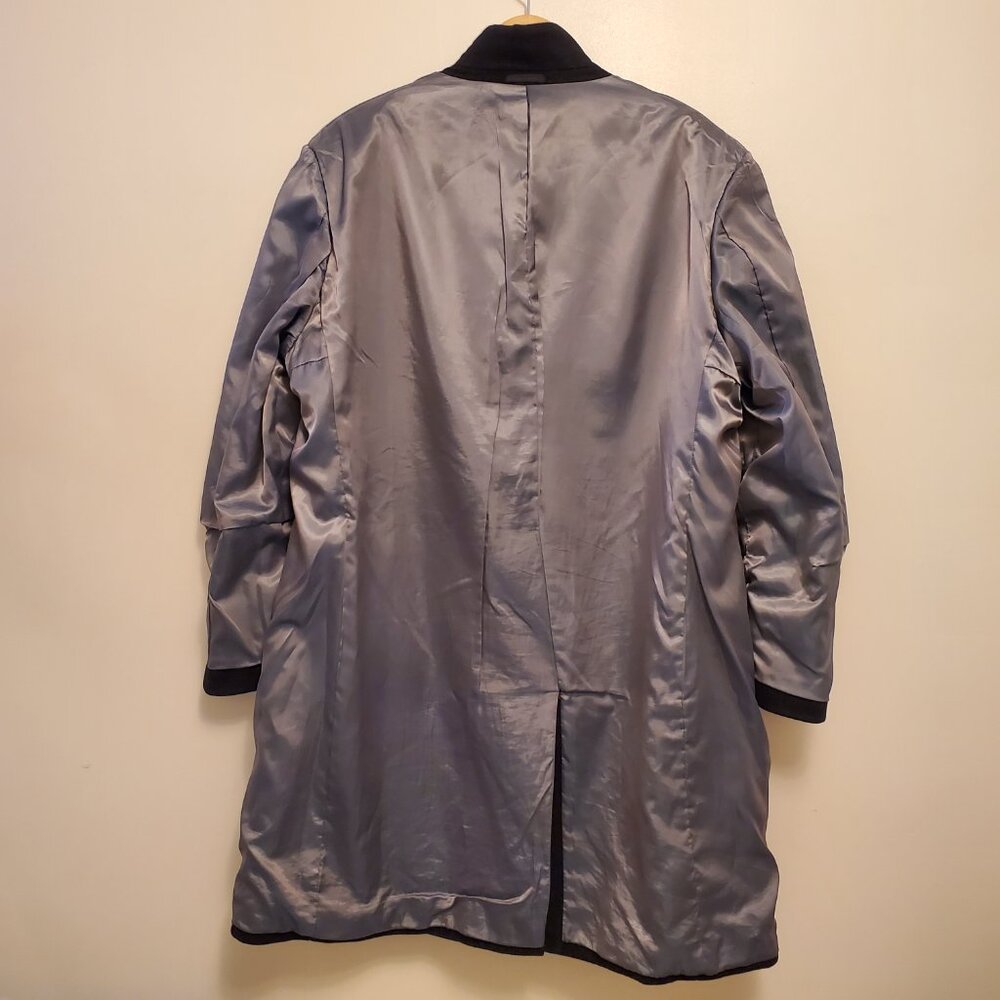 Calvin Klein Men’s Plaza Wool-Cashmere Blend Overcoat Trench Coat Black - 44L - Picture 7 of 12